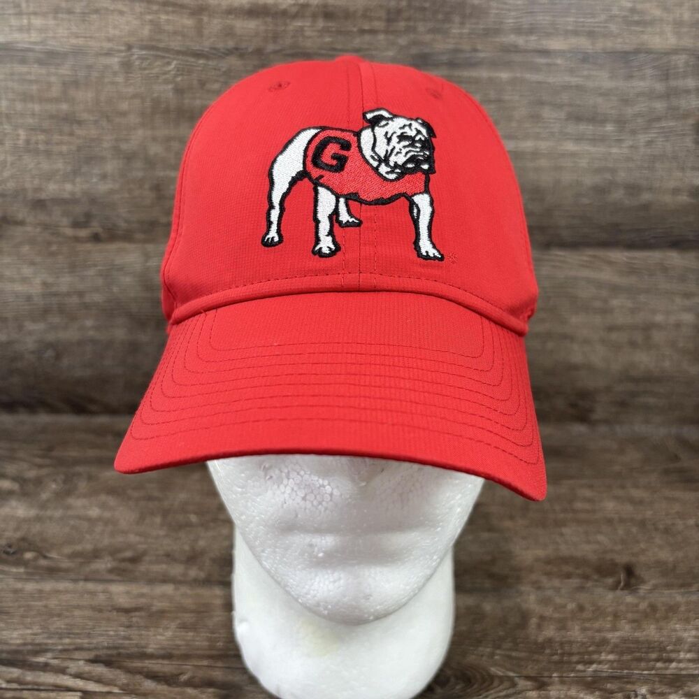 Georgia Bulldogs Hat Cap Strap Back Men's Red Football Nike Legacy 91 Dri-Fit